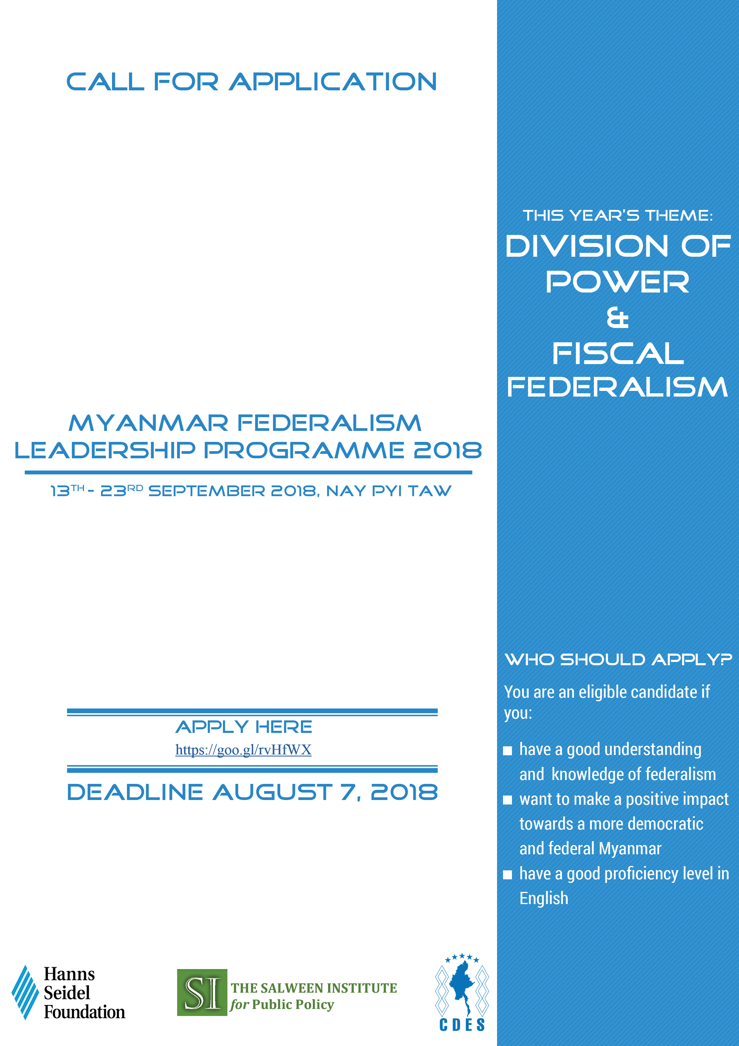 Myanmar Federalism Leadership Programme (2018)